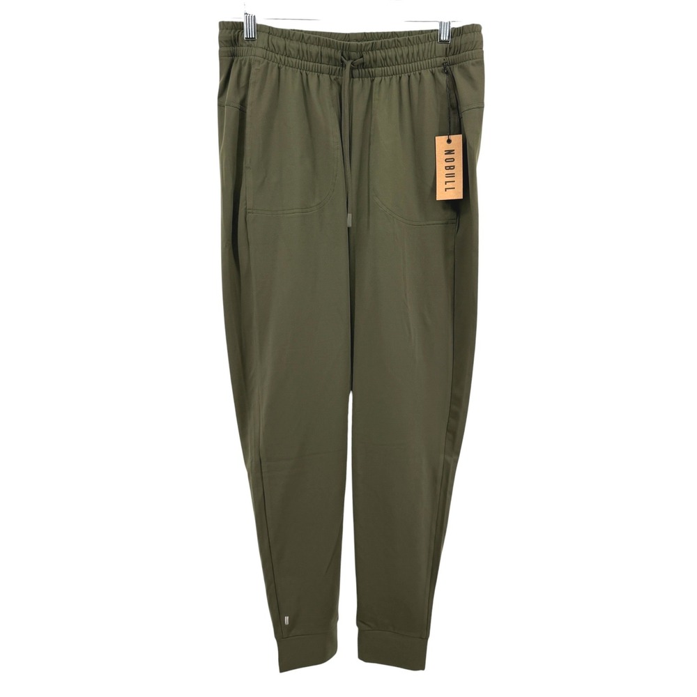 NEW NOBULL Joggers Women Small Army Green Drawstring Stretch Activewear Gorpcore